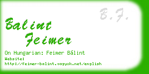 balint feimer business card